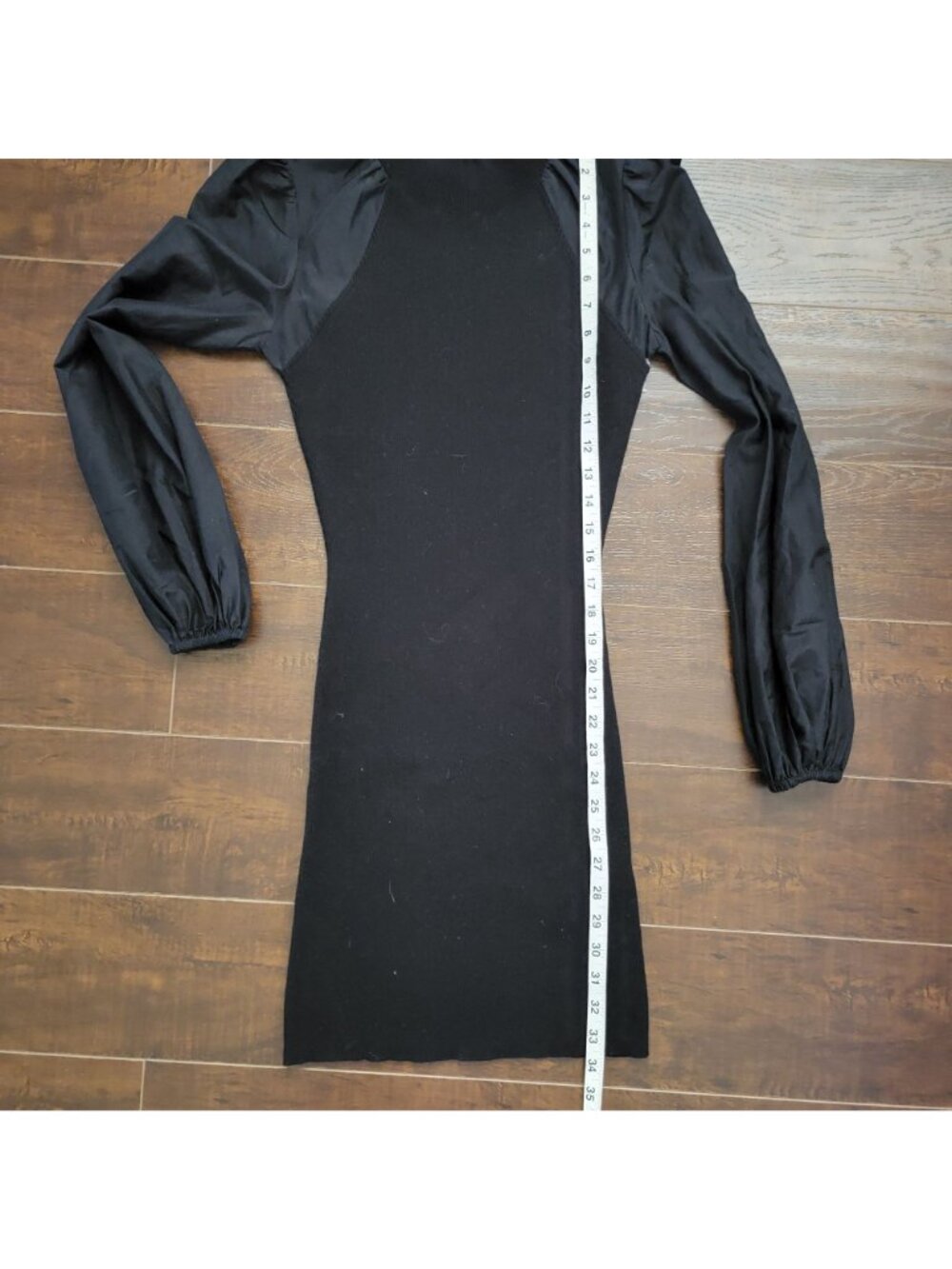 NEW ALLSAINTS Cleo Mini Dress Black Chic Designer Goth Feminine Bodycon Womens 4 - Picture 8 of 8